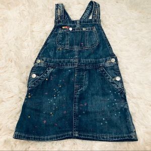 Polo Ralph Lauren Paint denim overall dress jumper